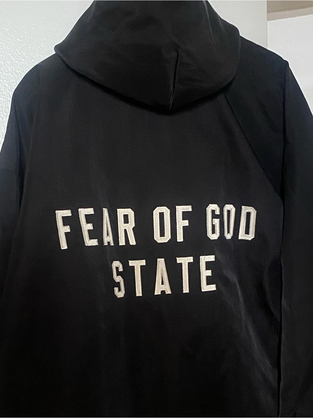 Fear of God Black Hooded 'Fear of God State' Jacket